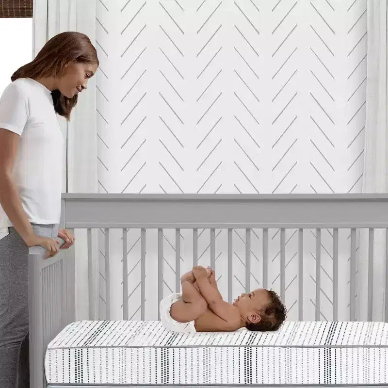 Colchón blanco firme de dos etapas para cuna y cama infantil, 1 niño