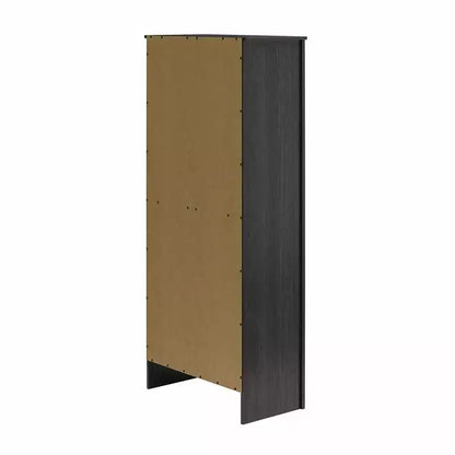 Armario de almacenamiento de 2 puertas con 4 estantes, blanco federal/roble Shadow, montaje para 2 personas