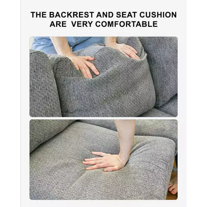 Módulo de asiento esquinero de chenilla, 1 asiento, negro / gris / blanco