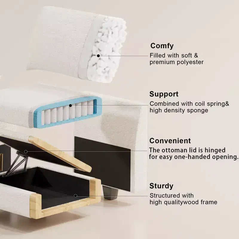 Módulo de asiento esquinero de chenilla, 1 asiento, negro / gris / blanco