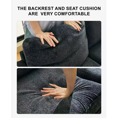 Módulo de asiento esquinero de chenilla, 1 asiento, negro / gris / blanco