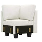 Módulo de asiento esquinero de chenilla, 1 asiento, negro / gris / blanco