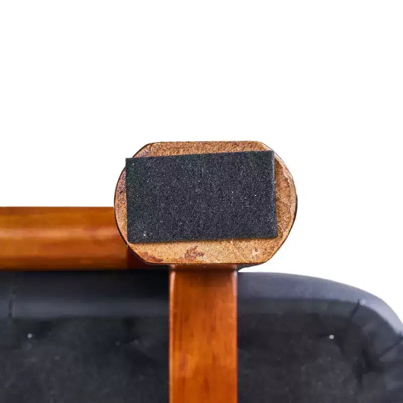Sillón Individual de Piel Negra, Estilo Mediados de Siglo, 4 Estilos