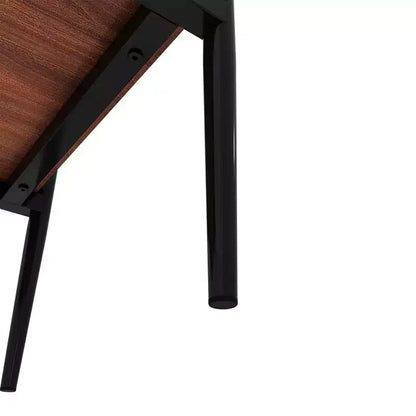 Mesa auxiliar de cristal templado, cuadrada de 4 patas, juego de 2