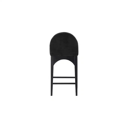 Meridian Furniture, Taburete Waldorf de tela chenilla negra