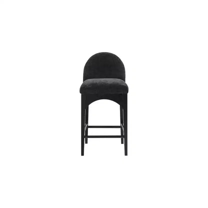 Meridian Furniture, Taburete Waldorf de tela chenilla negra