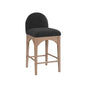 Meridian Furniture,Waldorf Black Boucle Fabric Stool