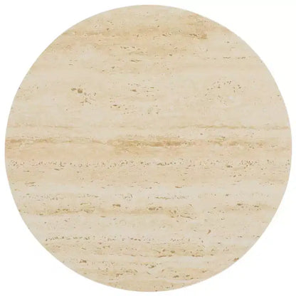 Mesa Auxiliar Redonda de Cerámica Beige, Moderna, Uso Individual