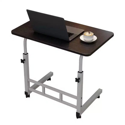 Escritorio ajustable rodante negro, para 1 persona, estructura de metal + tablero de MDF