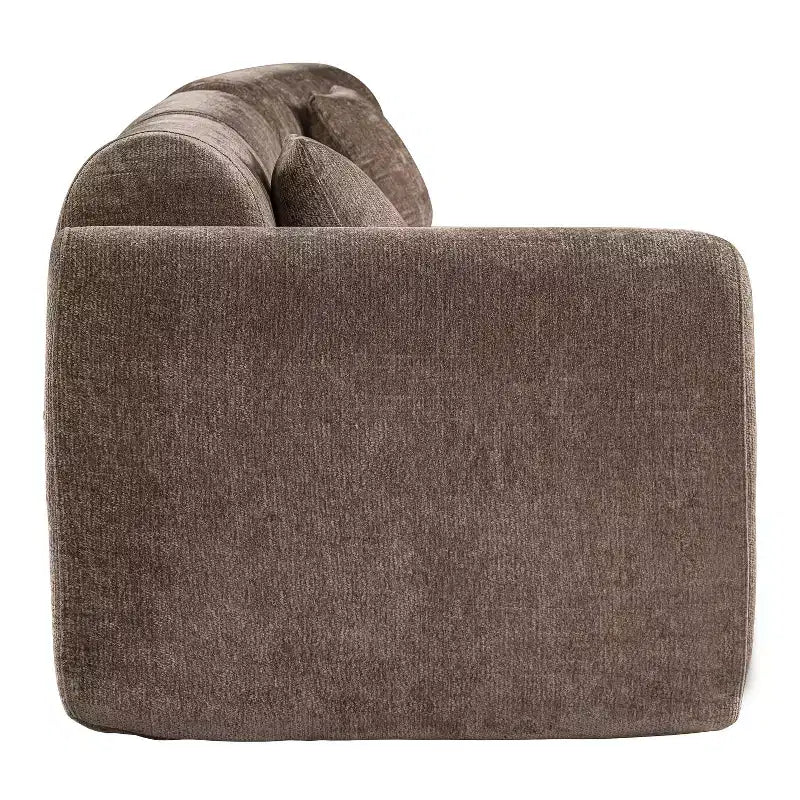 Sofá seccional curvo de 4 plazas beige/marrón/gris oscuro/verde/naranja