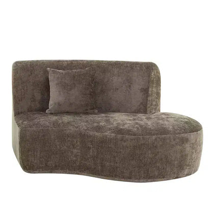 Sofá seccional curvo de 4 plazas beige/marrón/gris oscuro/verde/naranja