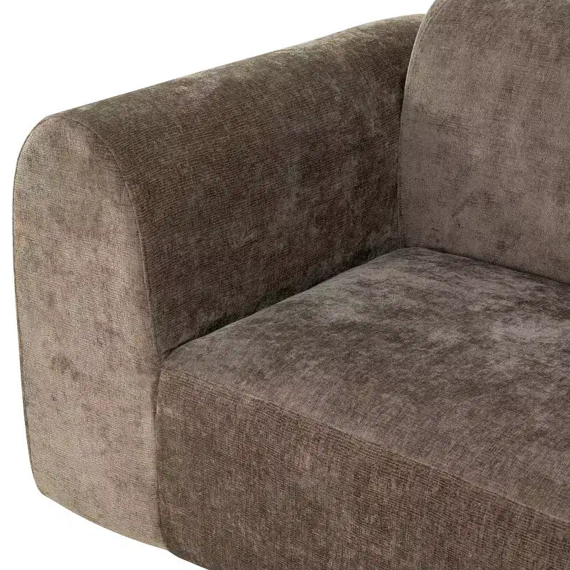 Sofá seccional curvo de 4 plazas beige/marrón/gris oscuro/verde/naranja