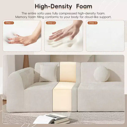 Sofá seccional curvo de 4 plazas beige/marrón/gris oscuro/verde/naranja