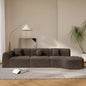 Sofá seccional curvo de 4 plazas beige/marrón/gris oscuro/verde/naranja