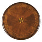 HomeRoots 26 Brown Wood And Wood Round End Table With Shelf