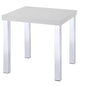 HomeRoots 22 Chrome And White High Gloss Square End Table