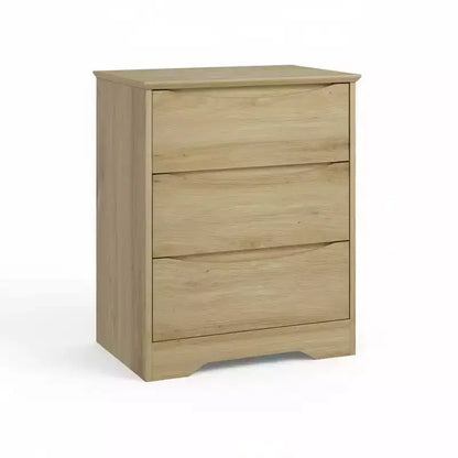 Cómoda de madera de 3 cajones, Negro / Marrón / Caqui / Blanco, Individual