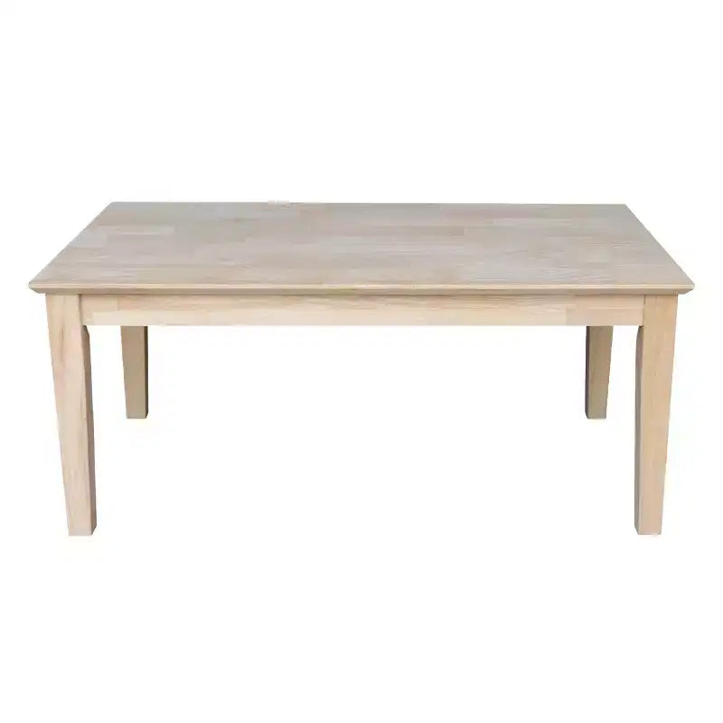 Mesa de centro estilo Shaker sin acabar, marrón, 1 unidad