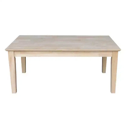 Mesa de centro estilo Shaker sin acabar, marrón, 1 unidad