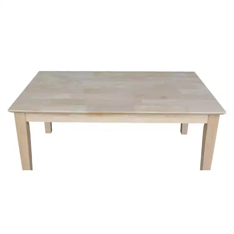 Mesa de centro estilo Shaker sin acabar, marrón, 1 unidad