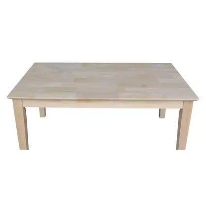 Mesa de centro estilo Shaker sin acabar, marrón, 1 unidad