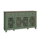 Festivo 63" Vintage Style Storage Accent Buffet Sideboard Cabinet with Drawers Green