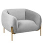 LeisureMod Zuno Modern Velvet Accent Chair - Geometric Single-Seater Sofa with Reinforced Gold Iron Legs and Contoured Backrest
