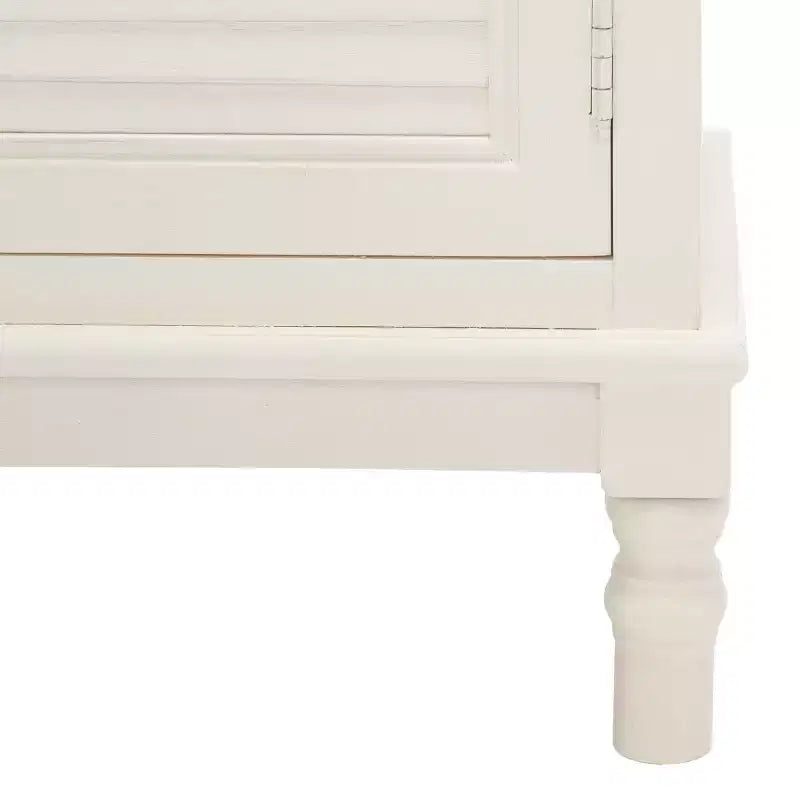 Aparador blanco envejecido de 2 cajones y 2 puertas para adultos