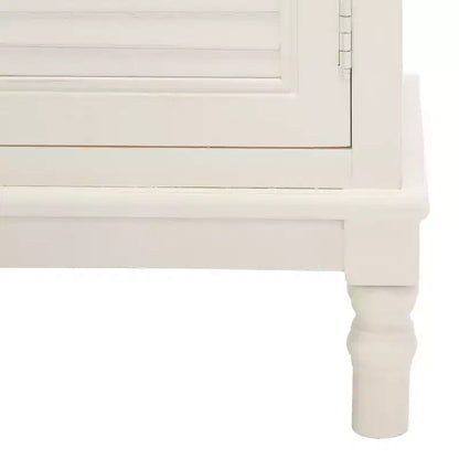 Aparador blanco envejecido de 2 cajones y 2 puertas para adultos